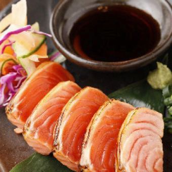 Fatty salmon sashimi