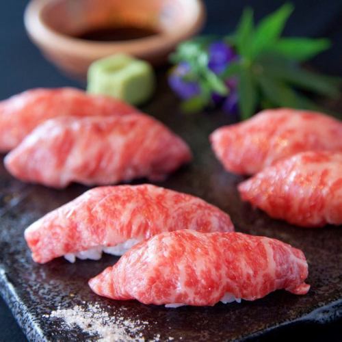 Limited to 3 groups [Domestic Wagyu series] "All-you-can-eat broiled meat sushi course" with all 22 dishes + 2 hours all-you-can-drink 4480 yen → 3480 yen (tax included)