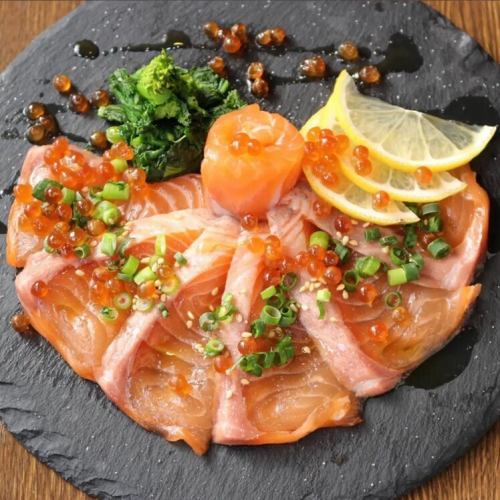 Fresh fish carpaccio delivered directly from Toyosu Market