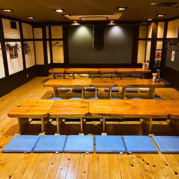 学生のご利用、女子会利用、大型宴会、貸切宴会など、様々なシーンにご対応可能！人数等はご相談ください。70名様まで収容可能なお部屋もございます。貸し切りは120名様までOK♪