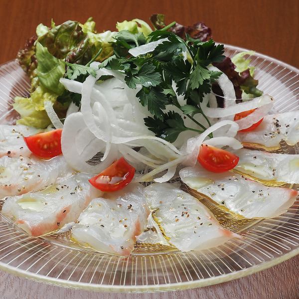 Very popular! Sakura's special carpaccio♪ [A banquet course with all-you-can-drink is also available where you can enjoy fresh fish delivered directly from Akashi.]