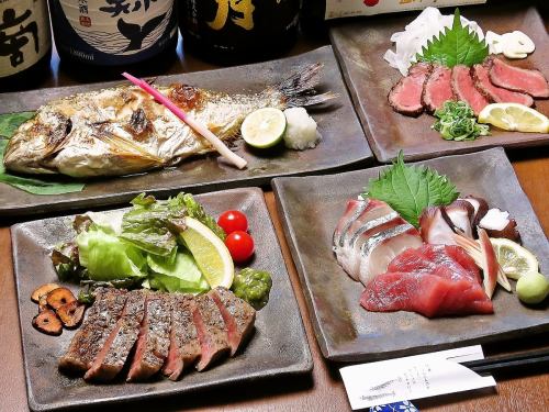 享用新鲜的鱼和但马牛！“樱花肉×鱼套餐”4,400日元（含税）~【一人一盘♪】