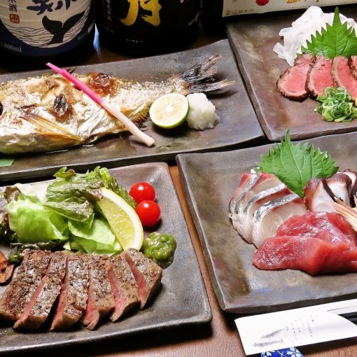 All-you-can-drink for 120 minutes! Enjoy both Tajima beef delivered directly from Shikata and fresh fish delivered directly from Akashi...! [Meat x Fish] Course 7000 yen