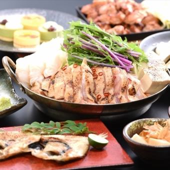 【個室確約】海鮮と焼鳥『まんたろーVIP和食・鍋付きコース』3時間飲み放題 全9品6000円⇒4980円