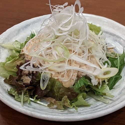 【大山どり】蒸し鶏と豆腐のごまサラダ