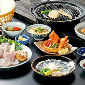 [Wild Tiger Pufferfish] Grilled and Hot Pot Course *Reservation required the day before