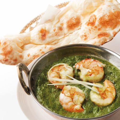 ほうれん草と海老Saag Prawn