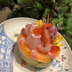 【要予約】お祝いに　寿司ケーキ(2～4名様用)