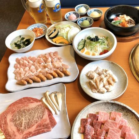 【晚餐】4人套餐+生米4杯☆12,600日圓（含稅）
