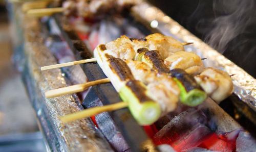 備長炭で焼き上げます！