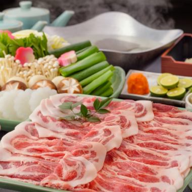 Great for parties ◎ [120 minutes all-you-can-drink included] Kyoto Tamba pork shabu-shabu banquet course! 6,600 yen (tax included)