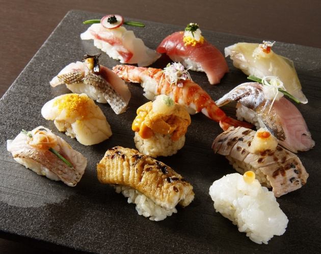 ≪ディナー≫～記憶に残る記念日に～ 『富士』　大トロ、中トロ含む12貫＿14,300円