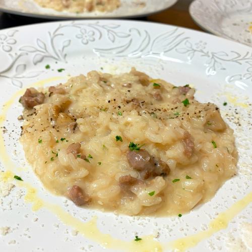Cheese and porcini mushroom risotto