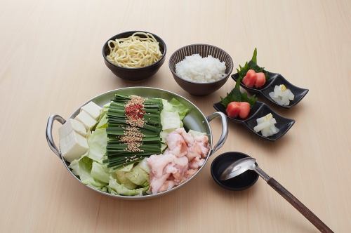 Motsu nabe set meal