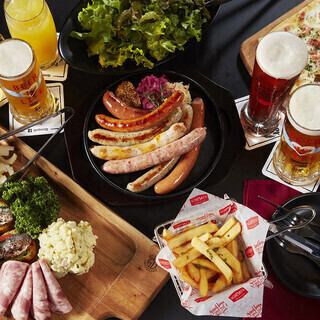 Perfect for those who love beer! All-you-can-drink 3 types of German beer / 5000 yen → 4500 yen "Danke Course"