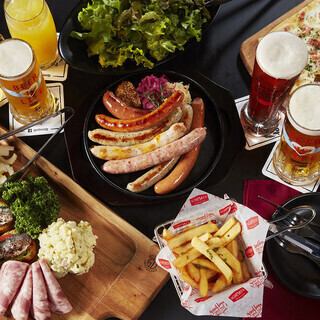 Perfect for those who love beer! All-you-can-drink 3 types of German beer / 5000 yen → 4500 yen "Danke Course"