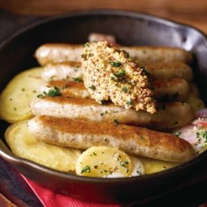 Nuremberg sausage and German potatoes