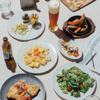 【各種宴会に！】「カイザーコース」ソーセージなど豪華ドイツ料理！飲み放題付き　全8品6500円