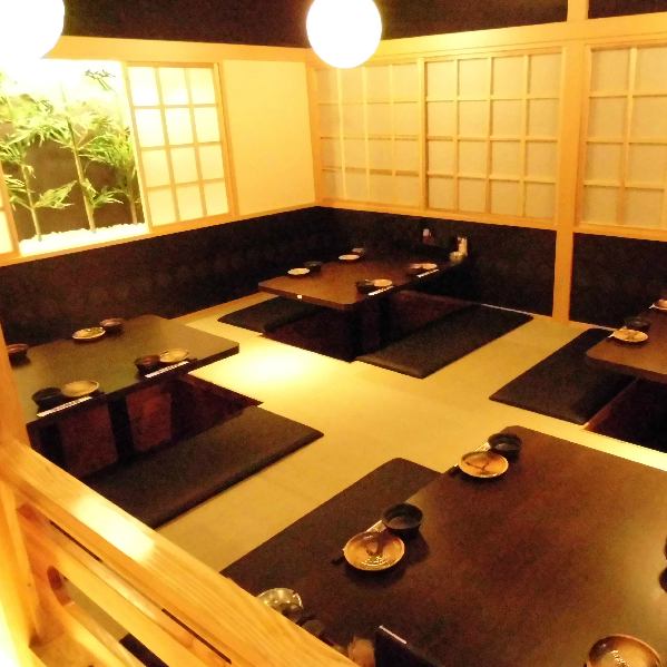 Private rooms are also enriched so that you can choose according to the number of people.We have a cozy private room where you can relax.The interior is designed to be used in a variety of situations, such as private rooms, digging, and tatami rooms.We also accept banquets for up to 35 people on the 1st floor of the tatami room and up to 40 people on the 2nd floor of the tatami room! * Seats may change due to changes in the number of people.