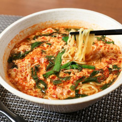 Spicy noodles with soup