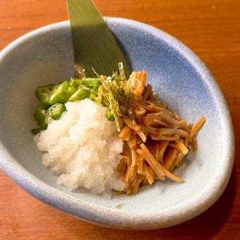 オクラとおろしのサッパリなめたけ和え