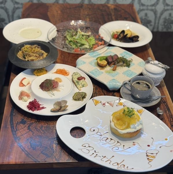【パスタとメイン料理が楽しめてボリューム満点】メイン1品肉料理か魚料理をお選びいただく5,000円のコース