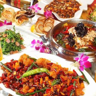 OK on the day! [Specially selected Sichuan vegetable course] 2 hours all-you-can-drink included! Total of 11 dishes, 8 dishes, 3,500 yen
