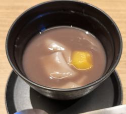 Oshiruko (red bean paste or sesame paste)