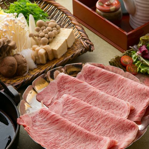 《Black》 Japanese black beef loin sukiyaki for 1 serving