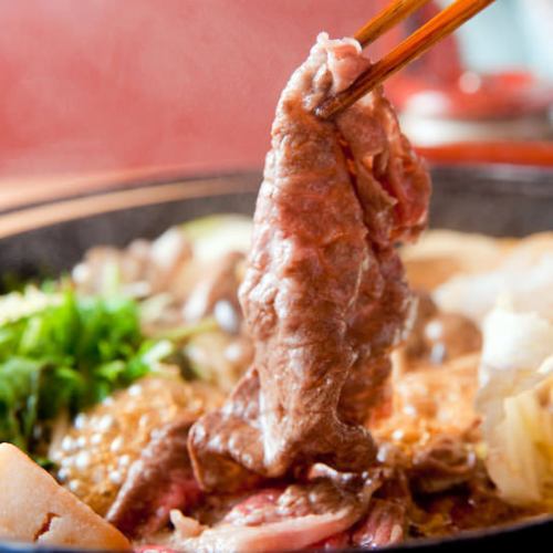 Kuroge Wagyu beef, taste of Tajima, Kirishima pork, 3 kinds of sukiyaki