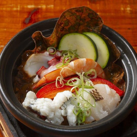 【味噌烤時令海鮮（玉蘭葉包裹）】岡屋套餐，含精緻鯛魚飯 + 3 小時用餐時間 + 120 分鐘暢飲
