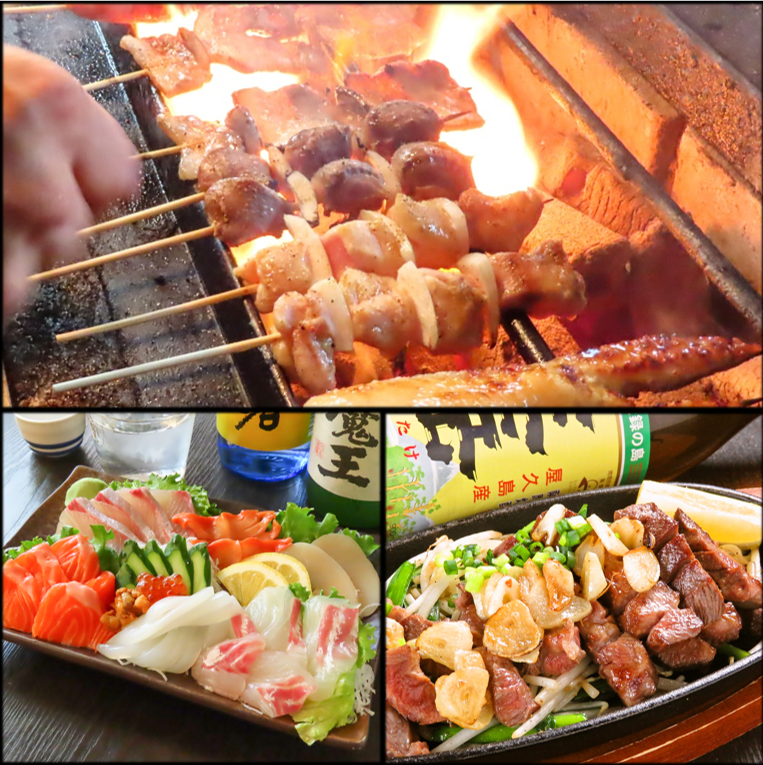 Mixed spices using herbs and yakitori with additional sauce start at 140 yen! Seasonal delicacies such as sashimi and beef tongue◎