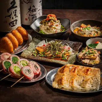 ◆2時間飲み放題付きコース◆迷ったら『ニューハカタコース』名物野菜巻き全9品5000円⇒4000円