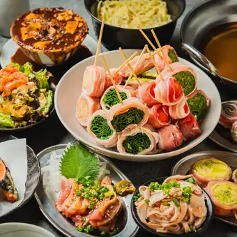 ◆早割2h飲み放題◆18時まで入店『串と海鮮しゃぶコース』新名物を堪能!全11品5800円⇒4500円