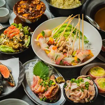 ◆早割2h飲み放題◆18時まで入店『人気もの大集合コース』当店人気料理全12品6500円⇒5500円