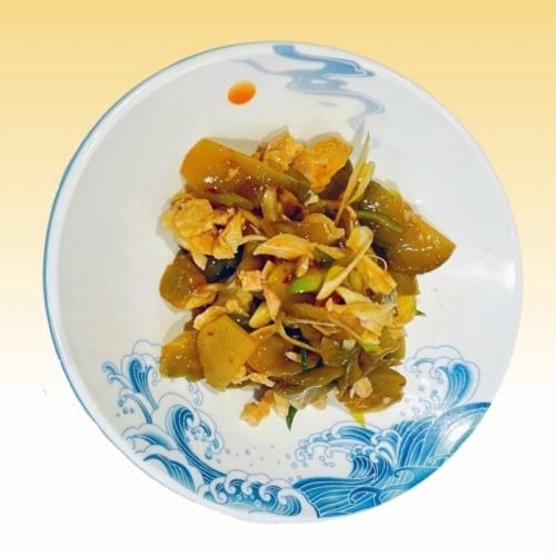 蒸し鶏とザーサイあえ