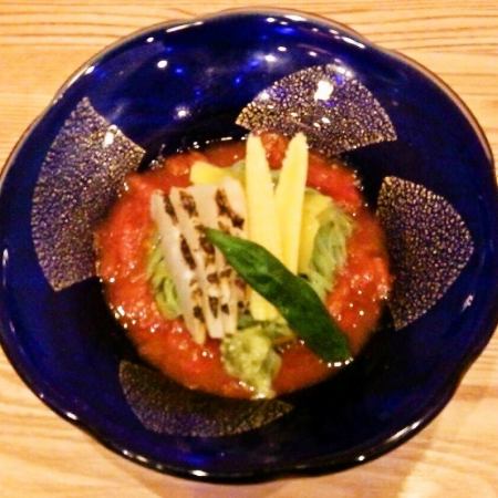 Japanese style tomato broth