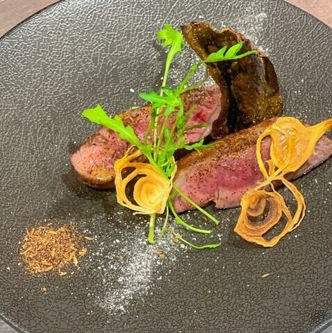 ラムの昆布締めタリアータ