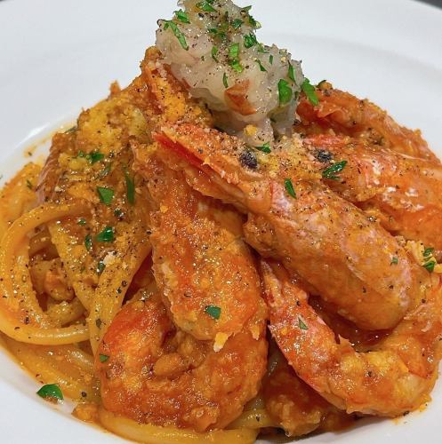 トマトクリームパスタ（甲殻類）
