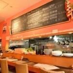 Counter seats.