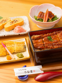 【御膳】うな豊御膳 一尾<お重半尾・白焼半尾>◆7150円(税込)