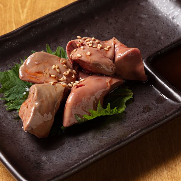 [Our most popular item☆] A delicacy cooked at low temperature: Chicken liver sashimi