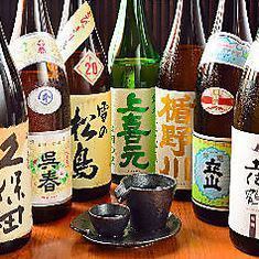 All-you-can-drink premium local sake at Juso! 2,500 JPY (incl. tax) for 2 hours (LO.90 minutes)