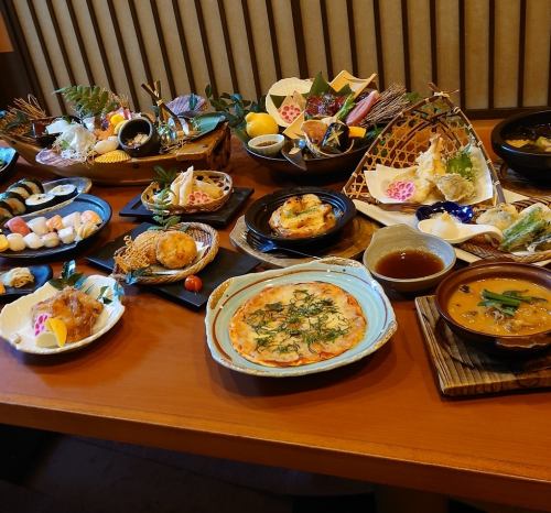 Variety of chef-made dishes