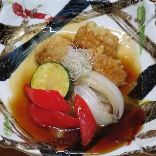 鱧の黒酢あんかけ