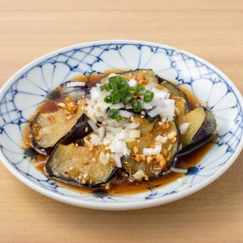 揚げ茄子にんにくソース