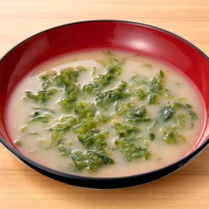 Green laver miso soup