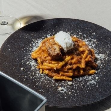 Tagliatelle with beef ragu/red wine sauce pasta