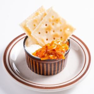 クリームチーズとチャンジャ