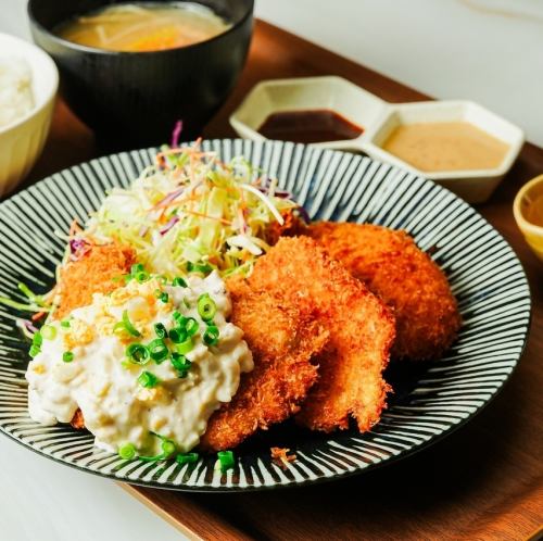 揚げたて手仕込みチキンの鶏カツタルタル定食
